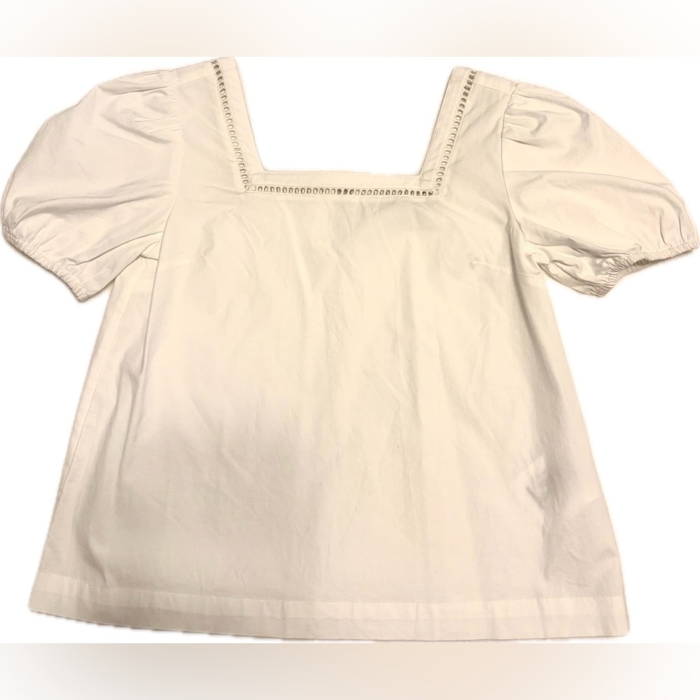 Vineyard Vines White Puff Sleeve Top